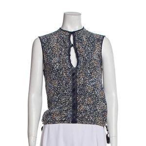 Tory Burch printed crew neck blouse,size S